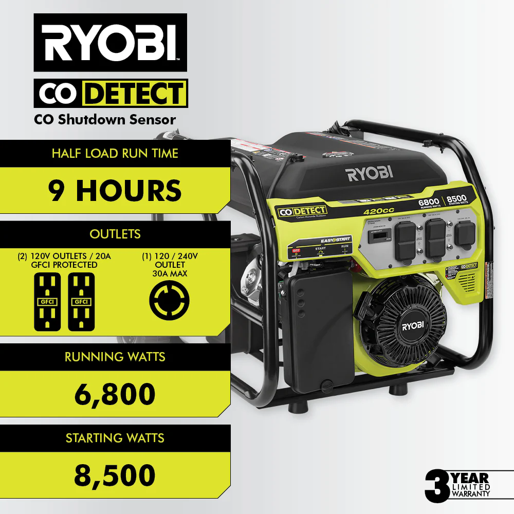 6800 WATT PORTABLE GENERATOR - Image 2