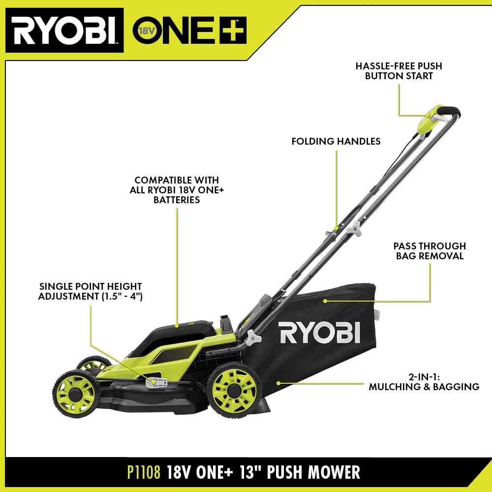 18V ONE+ 13" PUSH MOWER KIT - Image 3