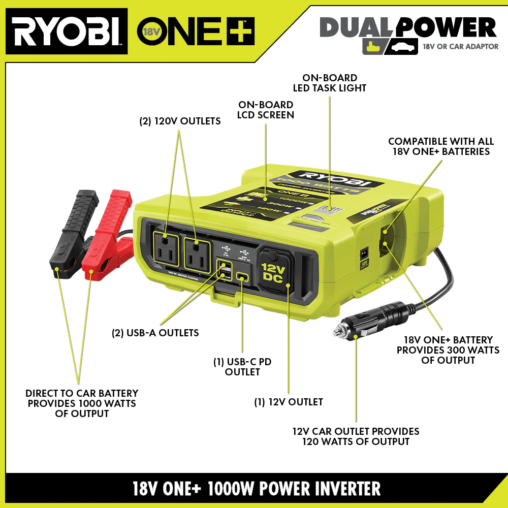 18V ONE+ 1000-WATT AUTOMOTIVE POWER SOURCE - Image 2