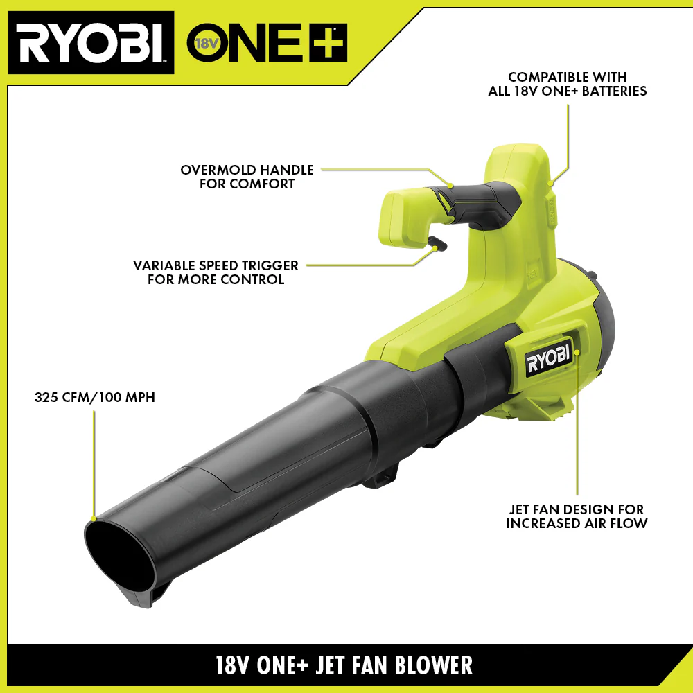 18V ONE+ 325 CFM JET FAN BLOWER - Image 2