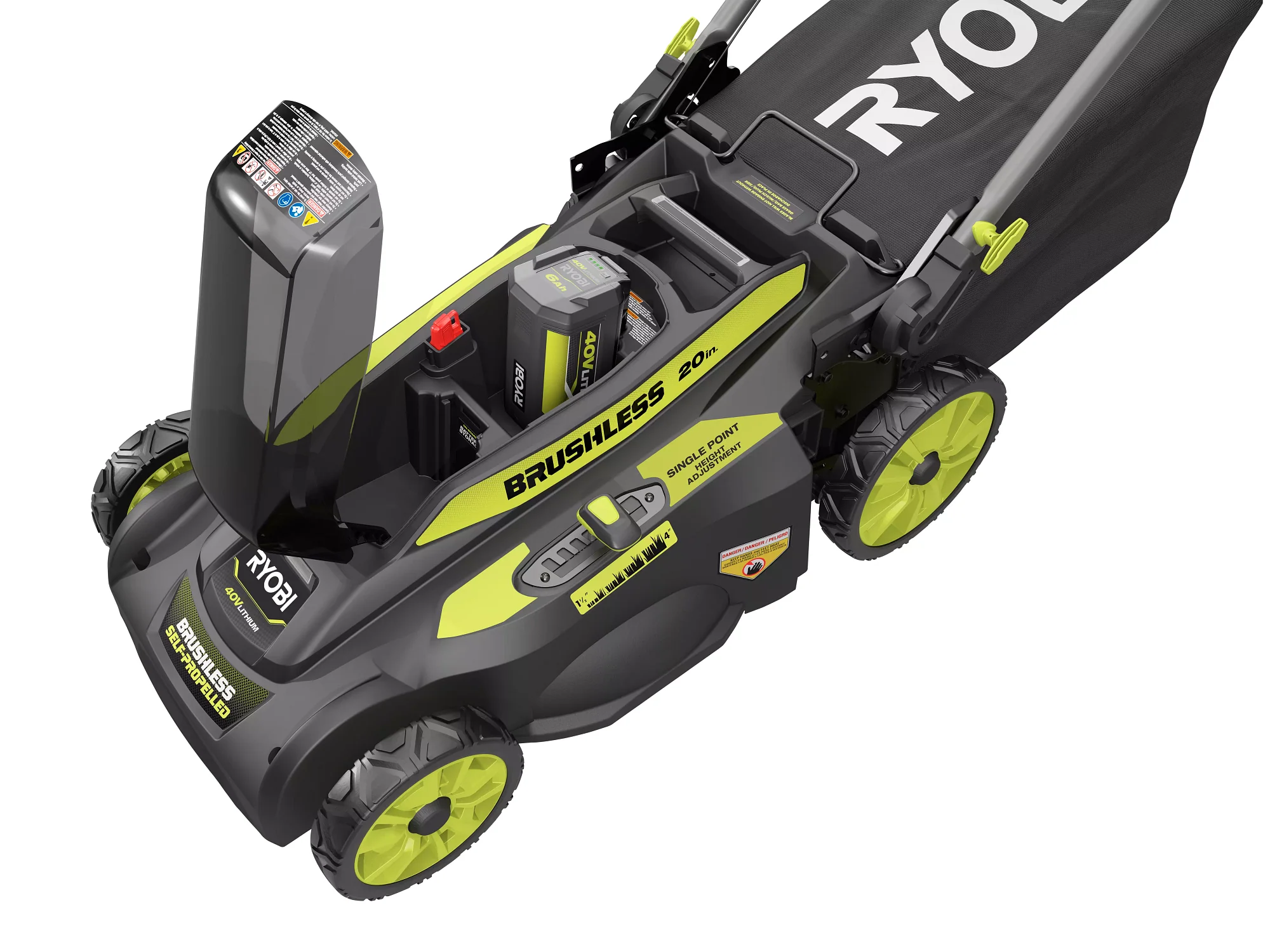 40V BRUSHLESS 20" SELF-PROPELLED LAWN MOWER - Image 6