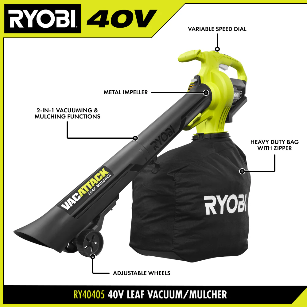 40V LEAF VACUUM/MULCHER KIT - Image 3