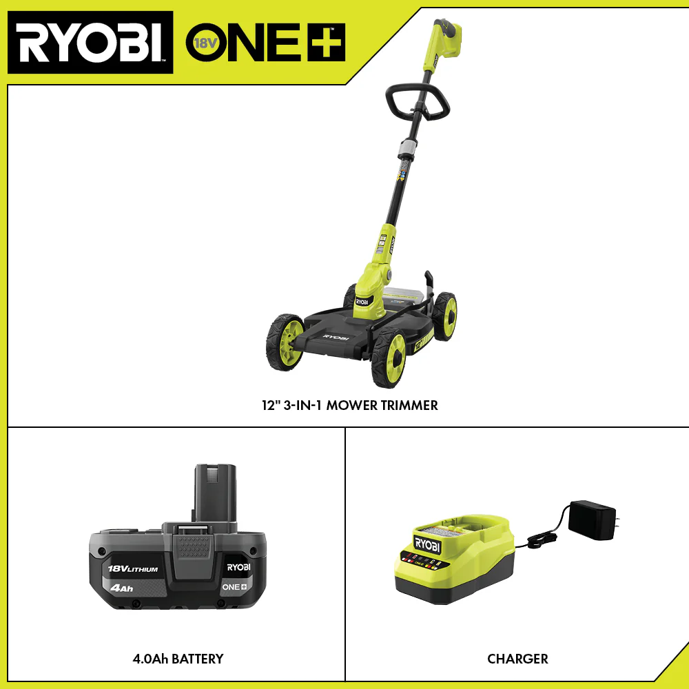 18V ONE+ 3-in-1 Mower, String Trimmer, and Edger Kit - Image 3