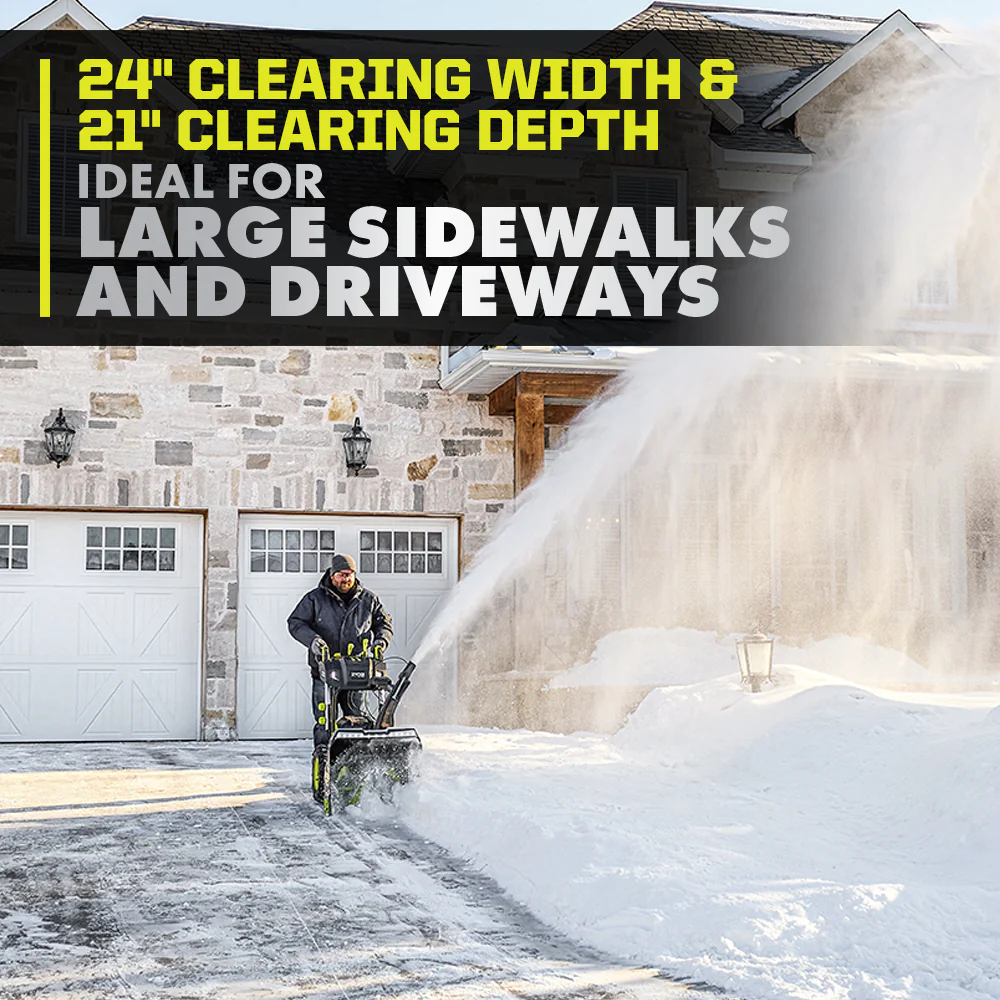 40V HP Brushless Whisper Series 24” Two-Stage Snow Blower Kit - Image 8