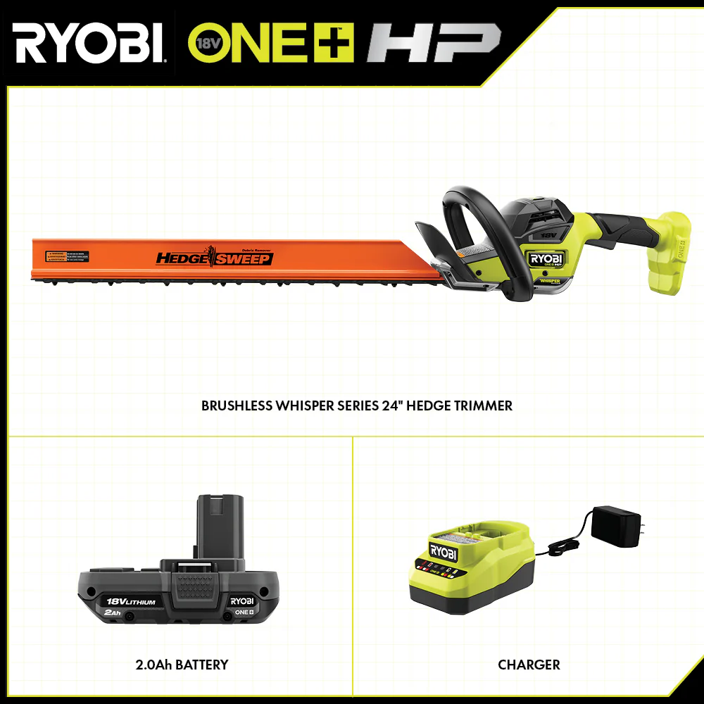 18V ONE+ HP BRUSHLESS WHISPER SERIES 24" HEDGE TRIMMER KIT - Image 3