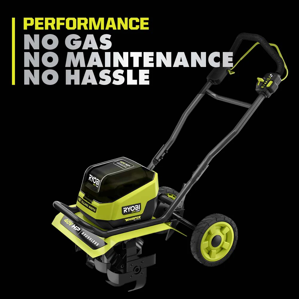 40V HP BRUSHLESS WHISPER SERIES 16" FRONT TINE TILLER KIT - Image 6