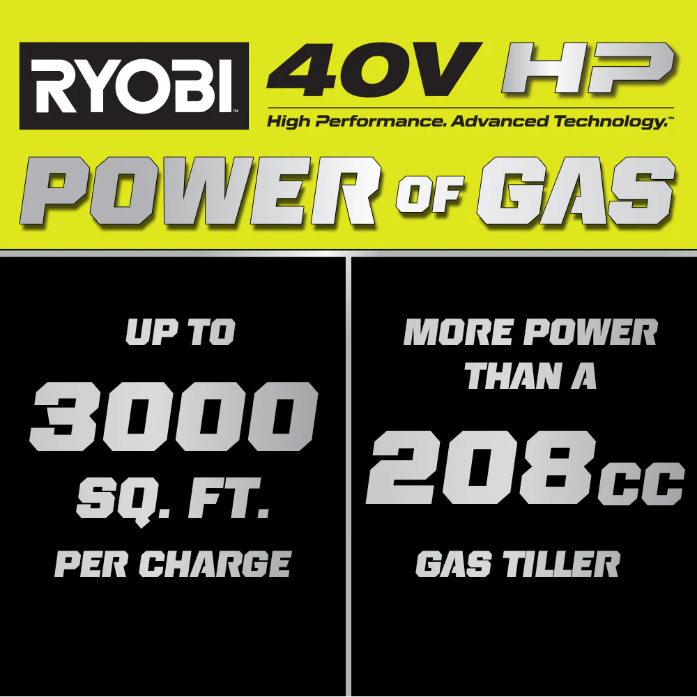 40V HP BRUSHLESS 18" REAR TINE TILLER KIT - Image 3