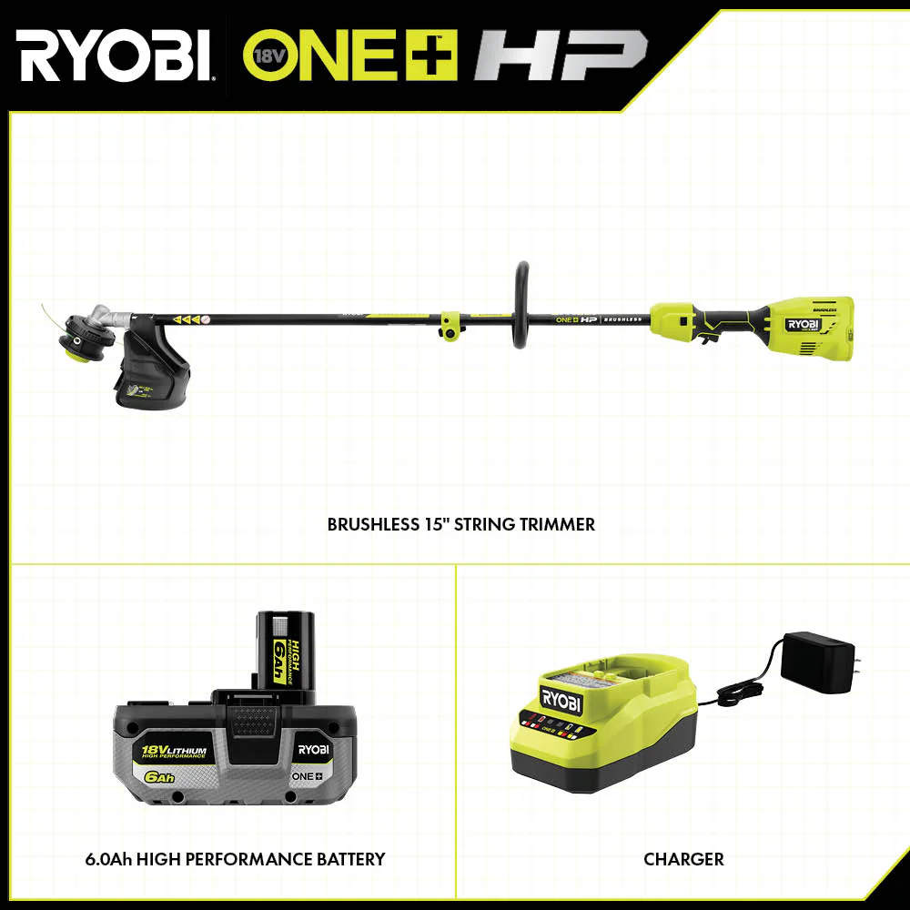18V ONE+ HP 15” Attachment Capable String Trimmer Kit - Image 4