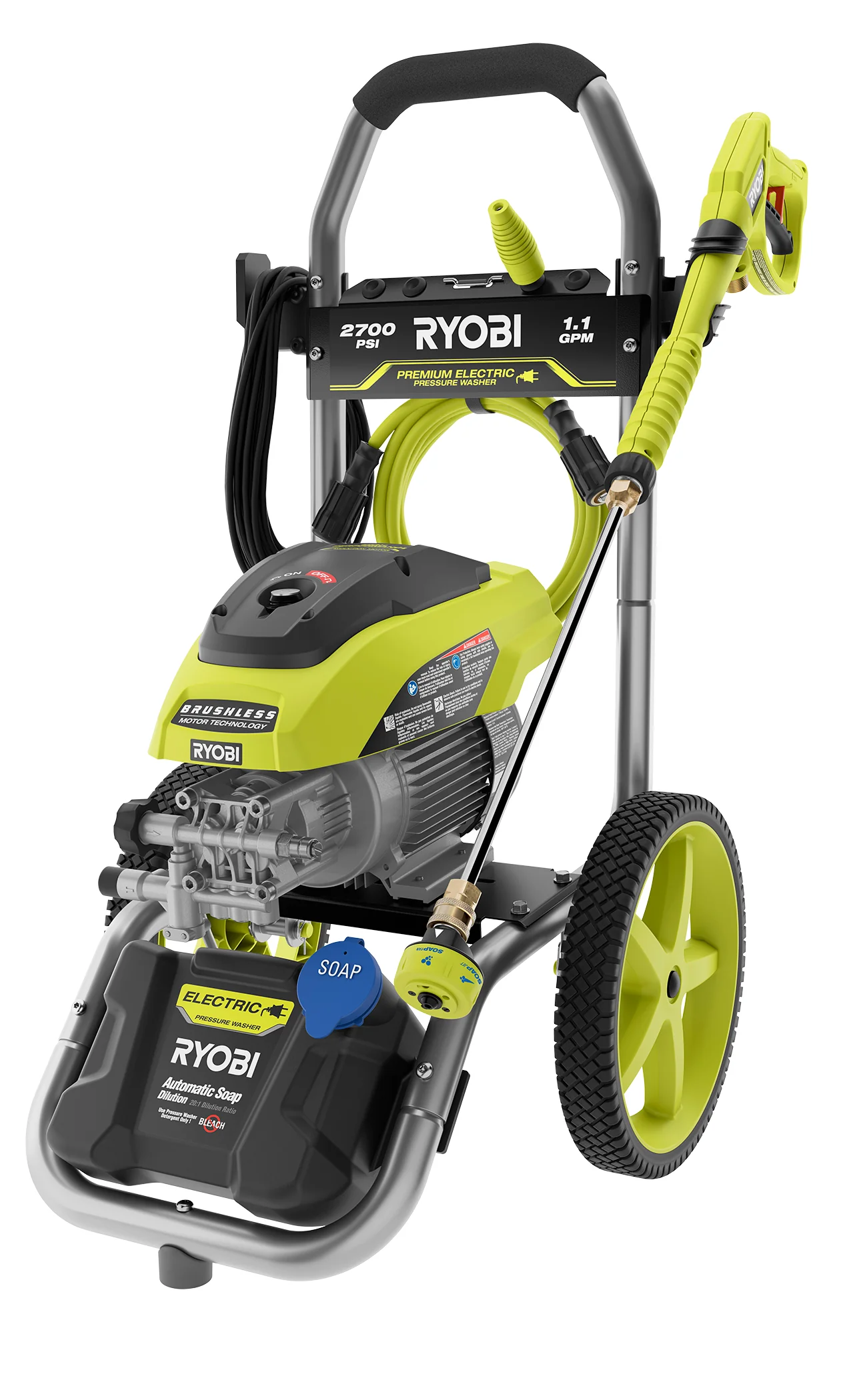 2700 PSI 1.1 GPM Brushless Electric Pressure Washer - Image 5
