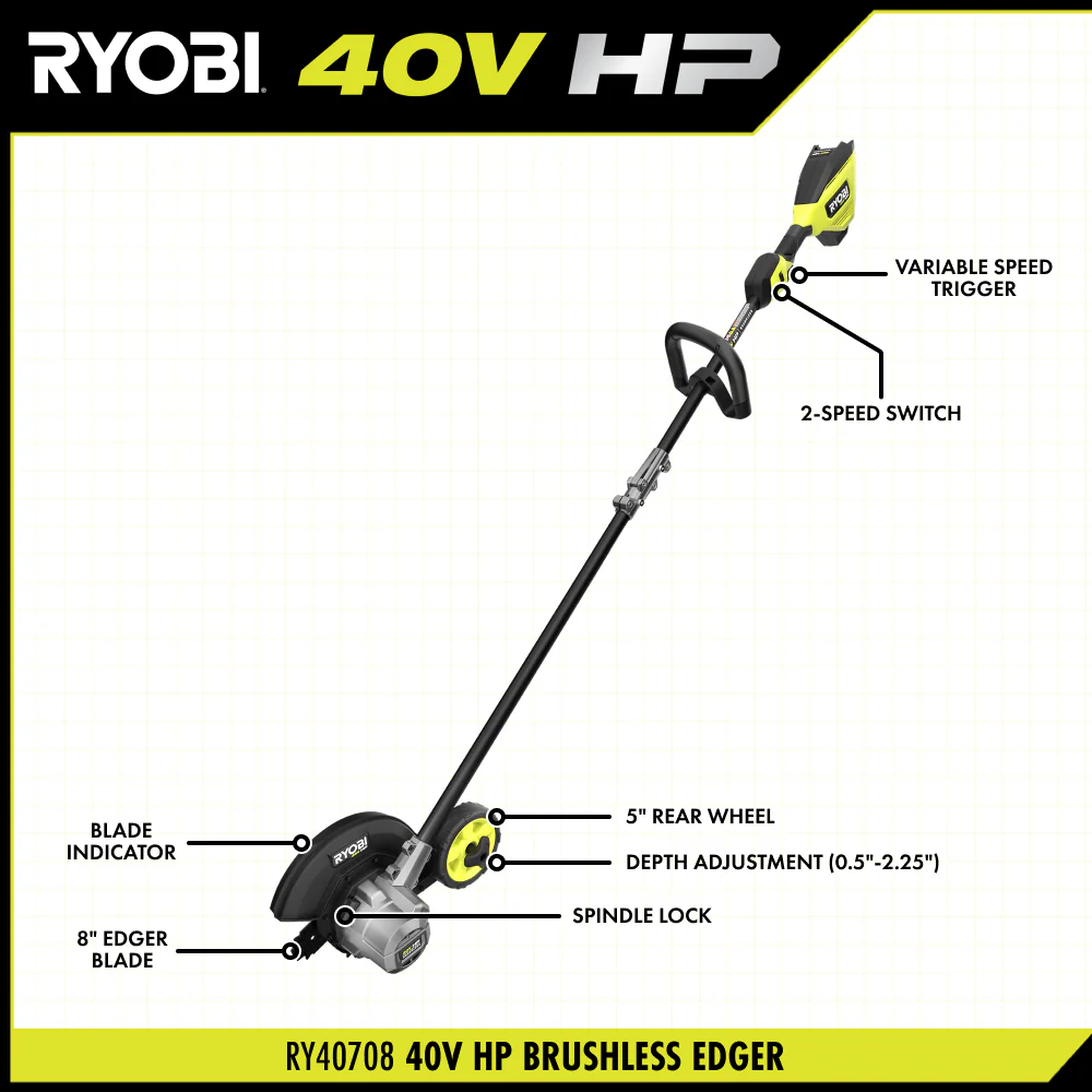 40V HP Brushless Edger - Image 3