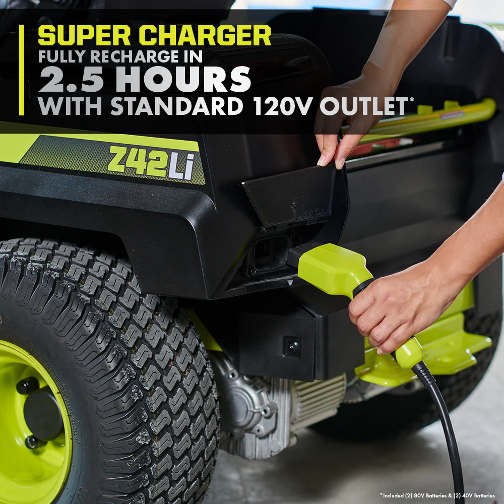 80V HP BRUSHLESS 42" LITHIUM ELECTRIC ZERO TURN RIDING MOWER KIT - Image 14