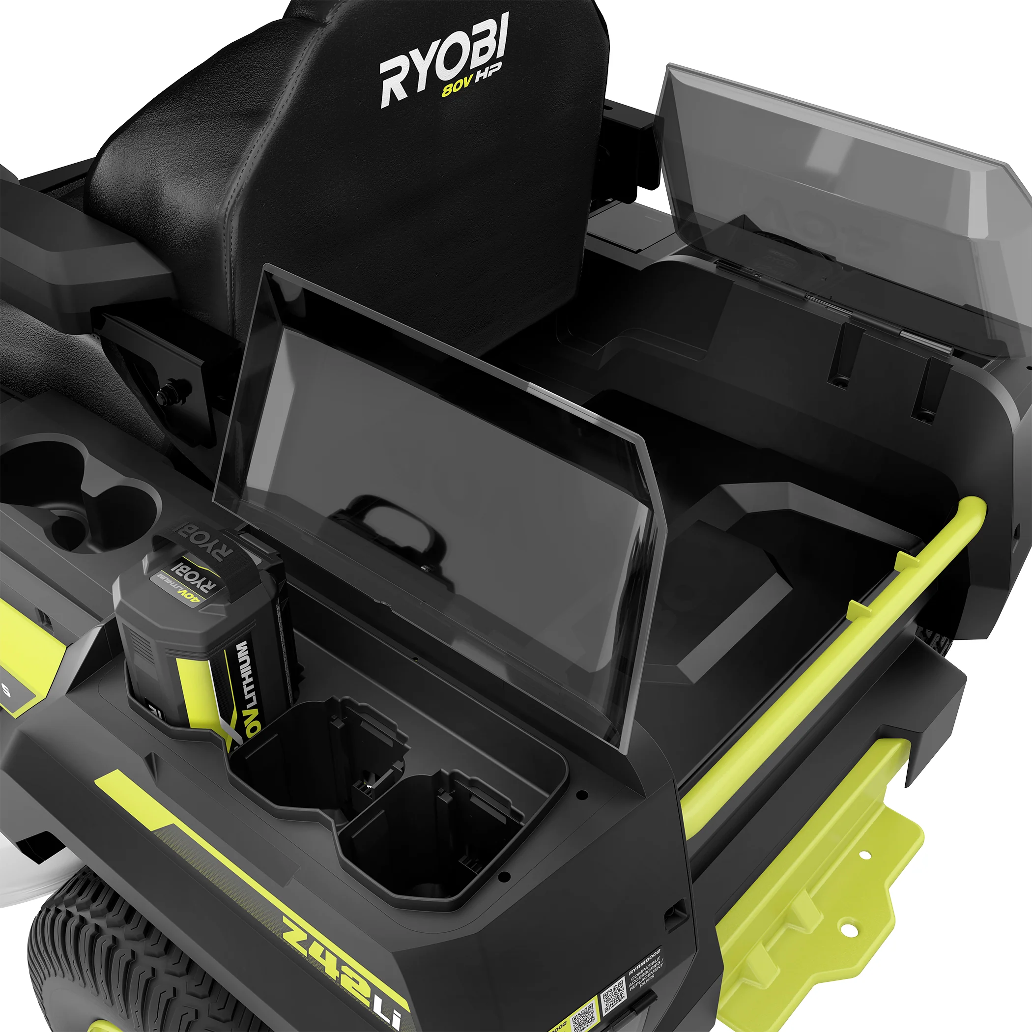 80V HP BRUSHLESS 42" LITHIUM ELECTRIC ZERO TURN RIDING MOWER KIT - Image 25
