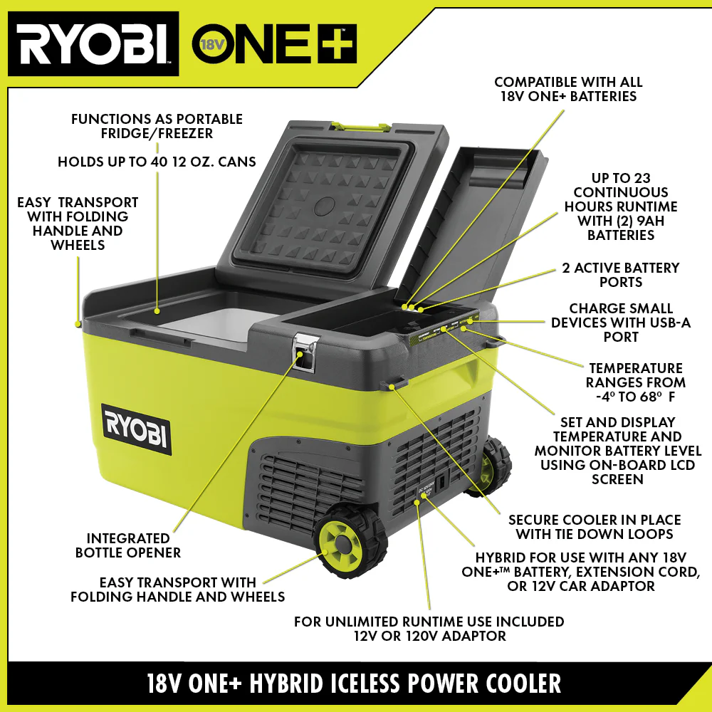 18V ONE+ 24Q Hybrid Power Cooler - Image 2