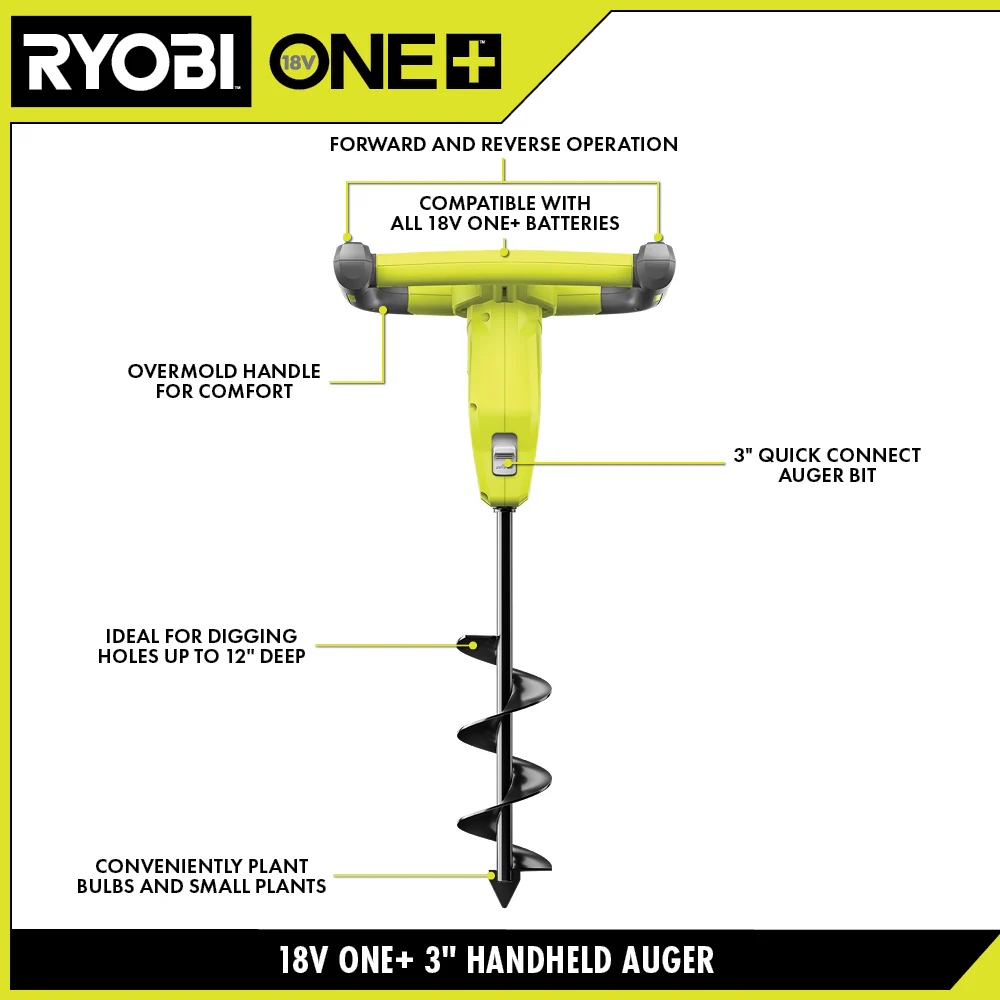 18V ONE+ 3" HANDHELD AUGER KIT - Image 3