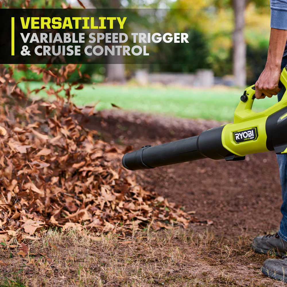 18V ONE+ HP Brushless WHISPER SERIES 510 CFM 130 MPH Battery Leaf Blower, 6.0 Ah Battery, Charger - Image 10