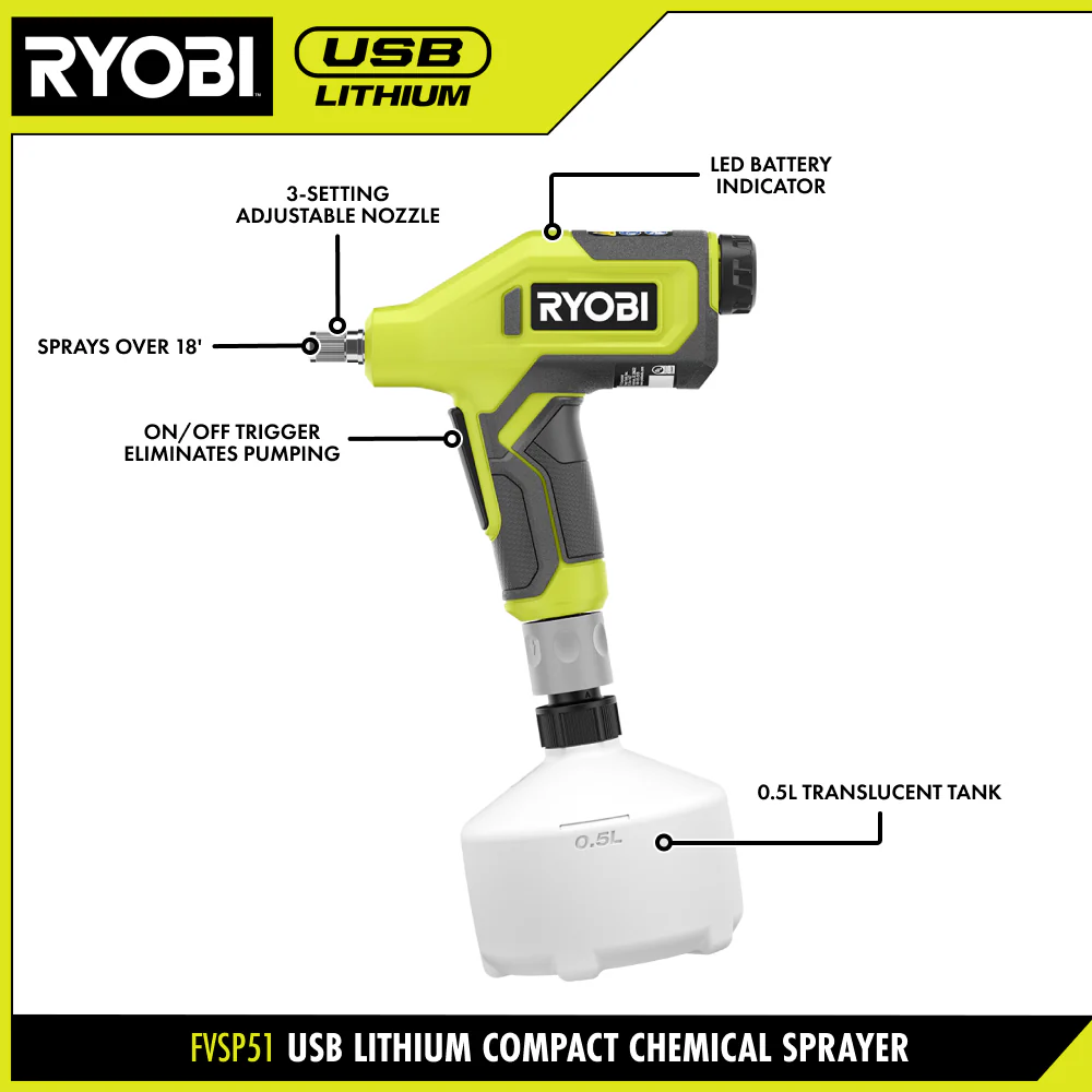 USB LITHIUM COMPACT CHEMICAL SPRAYER KIT - Image 3