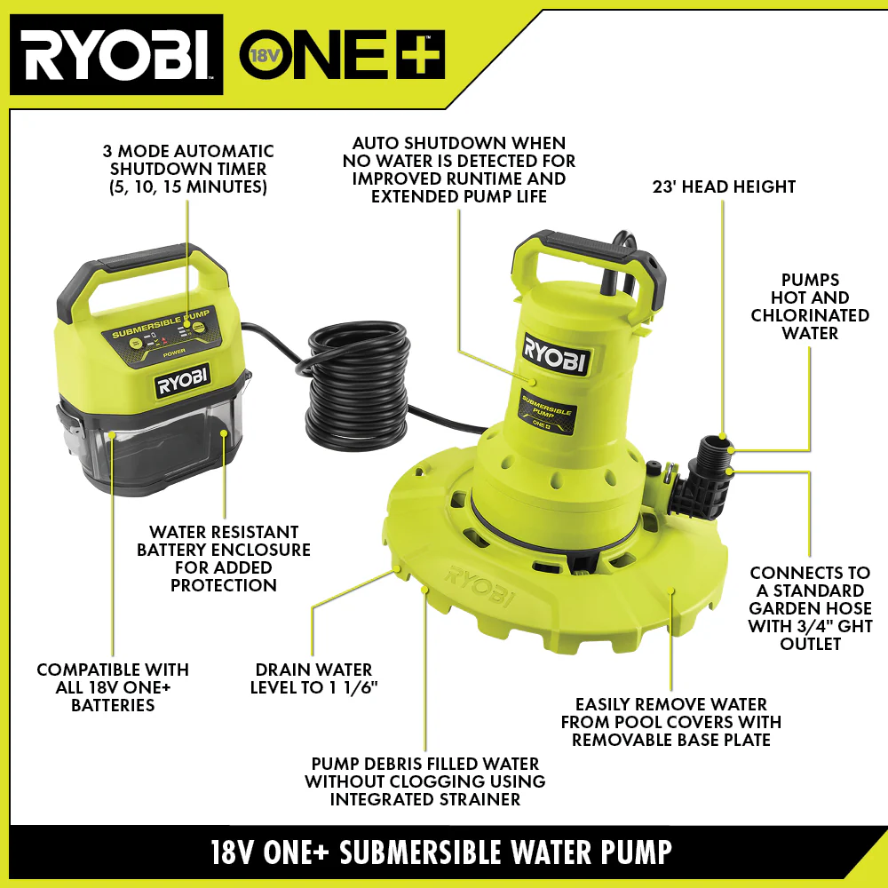 18V ONE+ 20 GPM SUBMERSIBLE WATER TRANSFER PUMP - Image 3