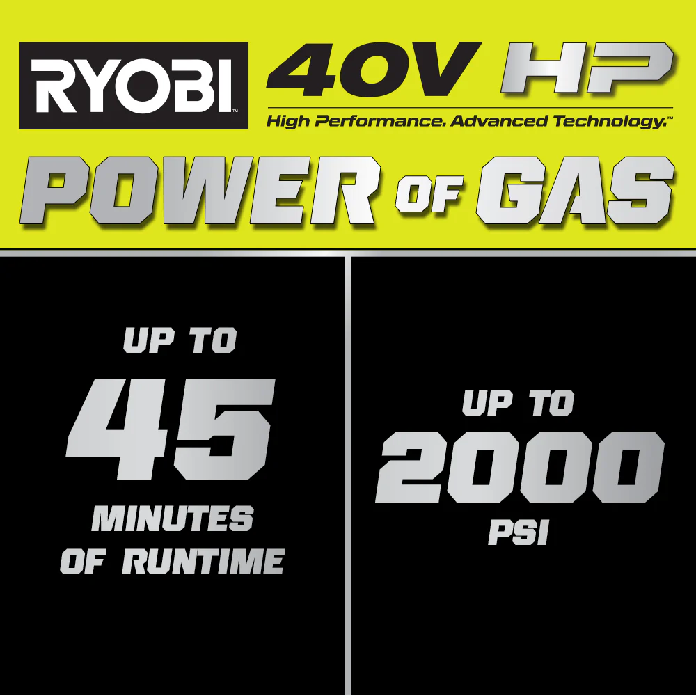 40V HP BRUSHLESS WHISPER SERIES 2000 PSI PRESSURE WASHER - Image 2
