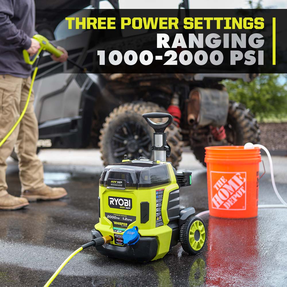 40V HP BRUSHLESS WHISPER SERIES 2000 PSI PRESSURE WASHER - Image 7