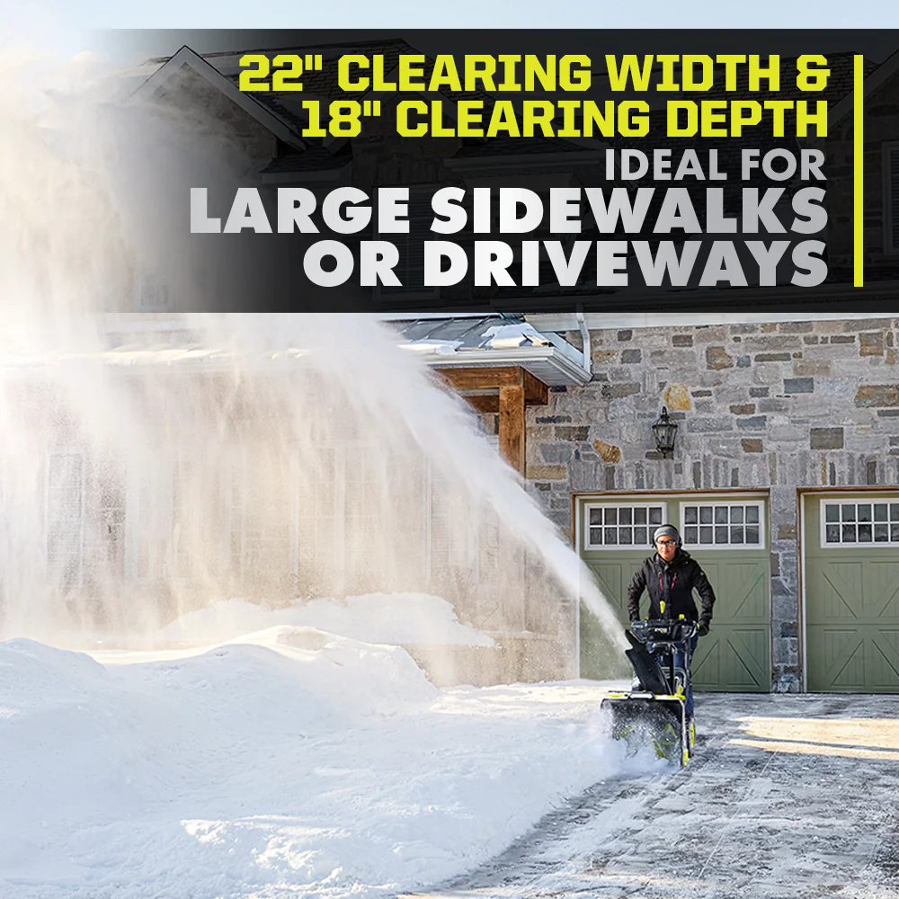 40V HP BRUSHLESS WHISPER SERIES 22" TWO-STAGE SNOW BLOWER KIT - Image 10