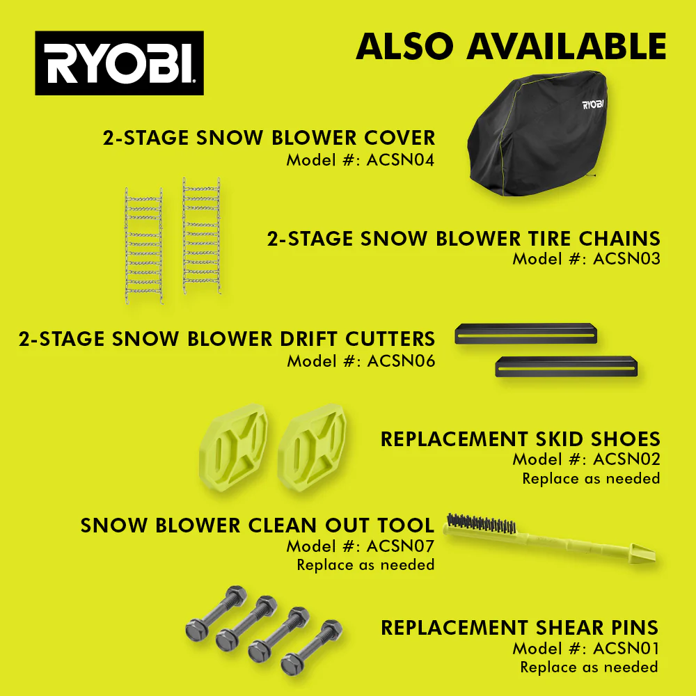 40V HP BRUSHLESS WHISPER SERIES 22" TWO-STAGE SNOW BLOWER KIT - Image 12