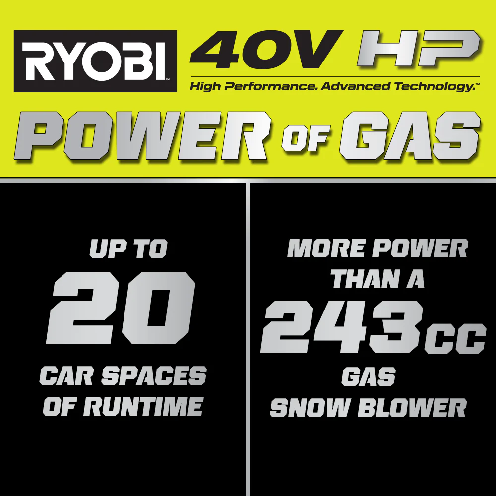 40V HP BRUSHLESS WHISPER SERIES 22" TWO-STAGE SNOW BLOWER KIT - Image 2