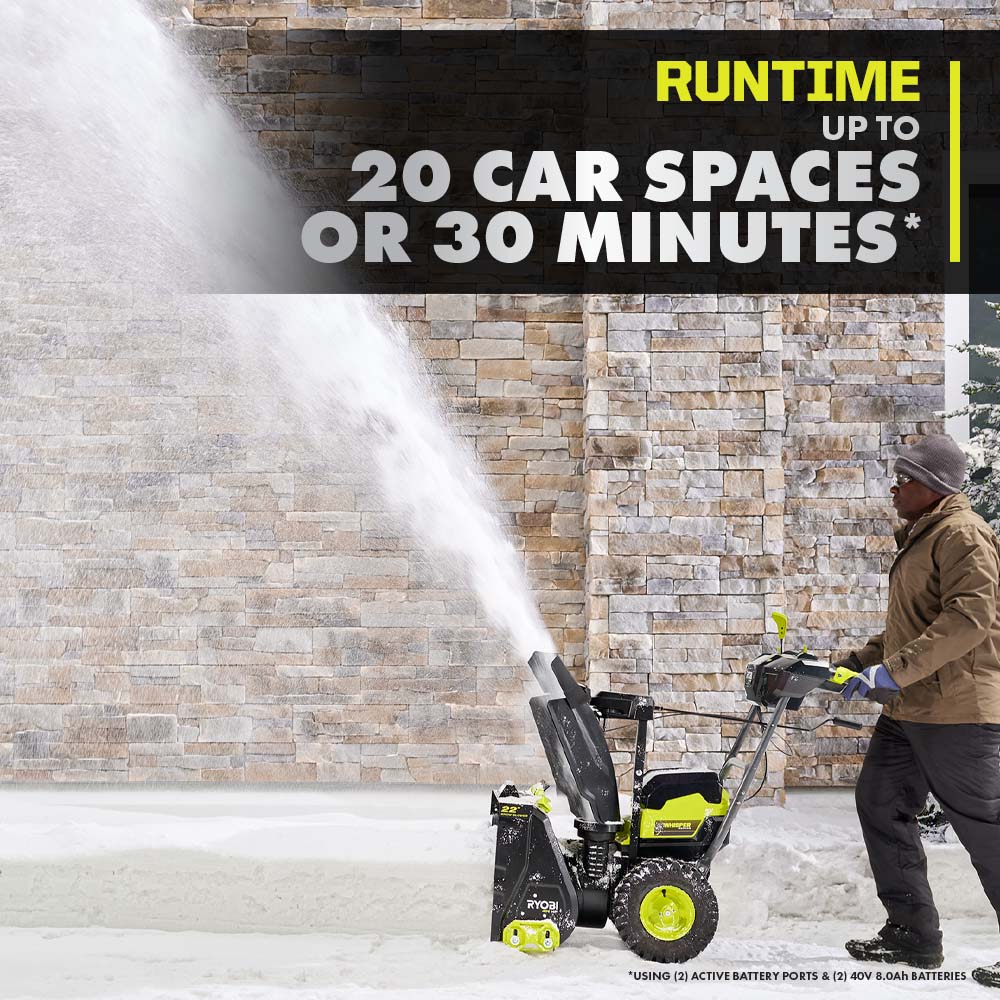 40V HP BRUSHLESS WHISPER SERIES 22" TWO-STAGE SNOW BLOWER KIT - Image 8