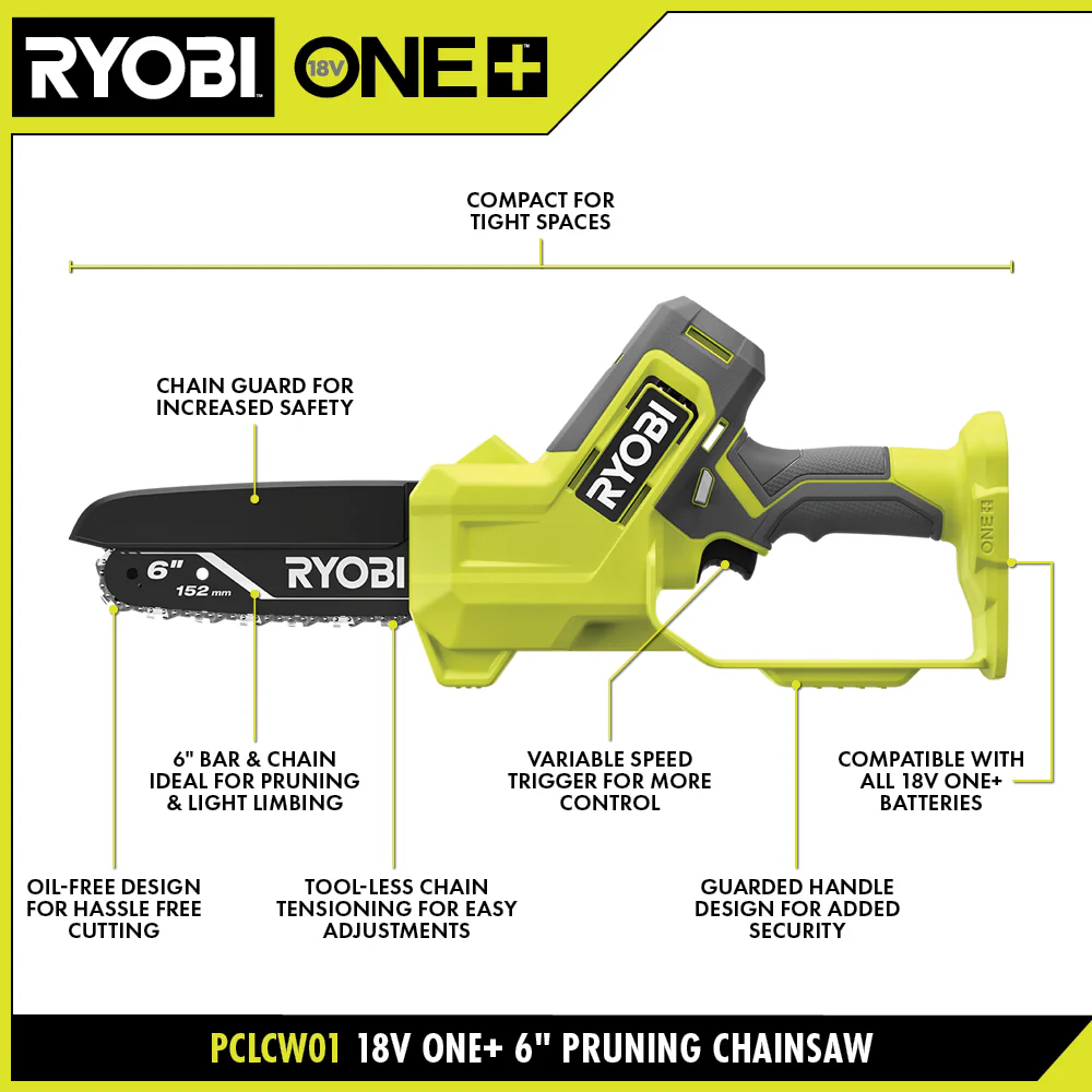 18V ONE+ 6" PRUNING CHAINSAW KIT - Image 3