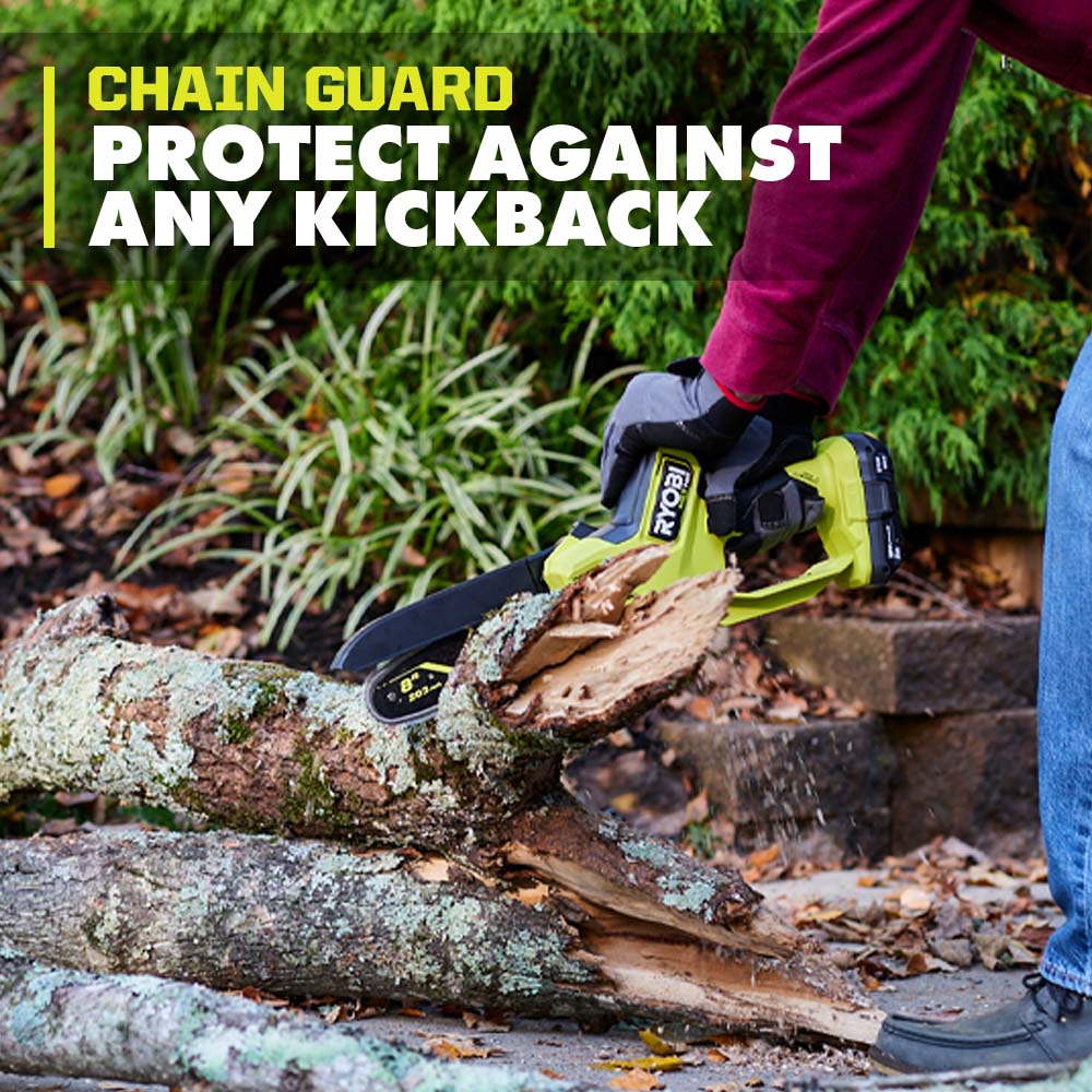 18V ONE+ HP Brushless 8" Pruning Mini Chainsaw Battery Powered with 2.0 Ah Battery and Charger - Image 6