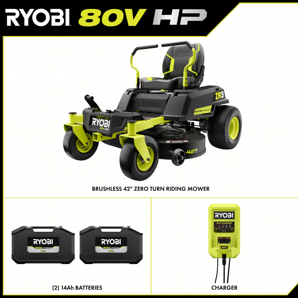 ZR3 80V HP Brushless 42” Zero Turn Riding Mower Kit - Image 3