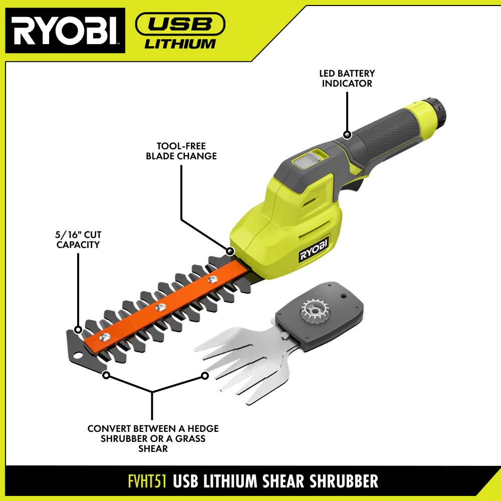USB LITHIUM SHEAR SHRUBBER KIT - Image 3