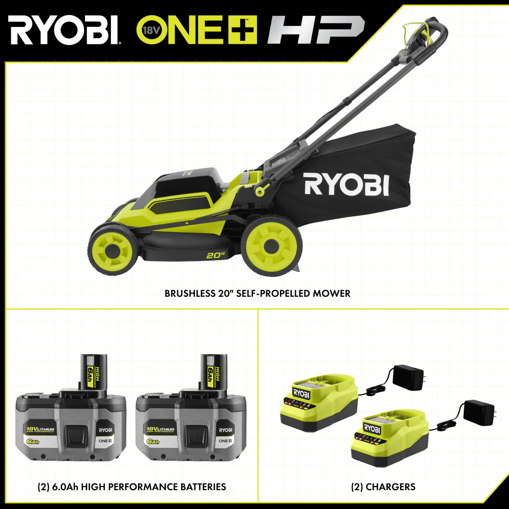 18V ONE+ HP BRUSHLESS 20" SELF-PROPELLED MOWER KIT - Image 3