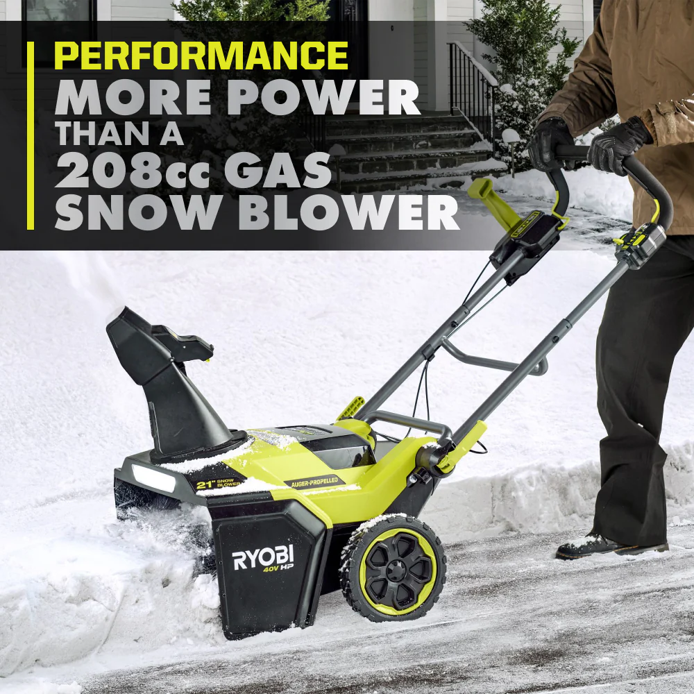 40V HP Brushless 21” Single-Stage Auger-Propelled Snow Blower - Image 4