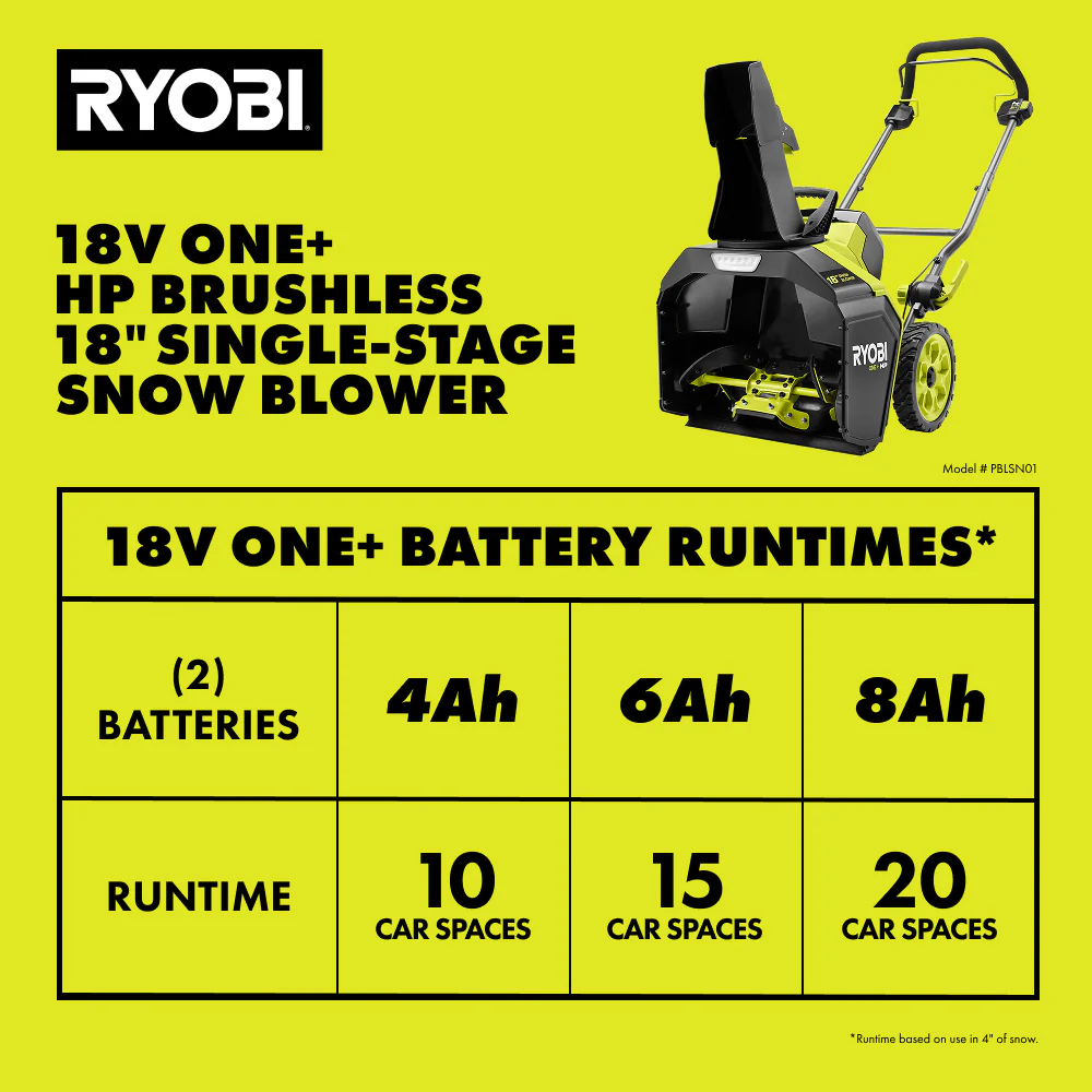 18V ONE+ HP Brushless 18" Single-Stage Snow Blower Kit - Image 10