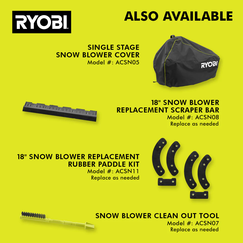 18V ONE+ HP Brushless 18" Single-Stage Snow Blower Kit - Image 12