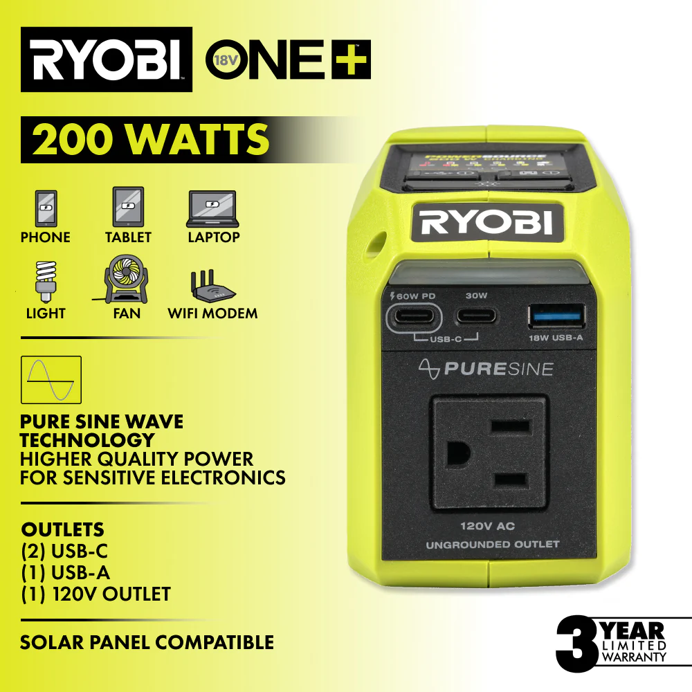 18V ONE+ 200W Power Source/Charger Kit - Image 2