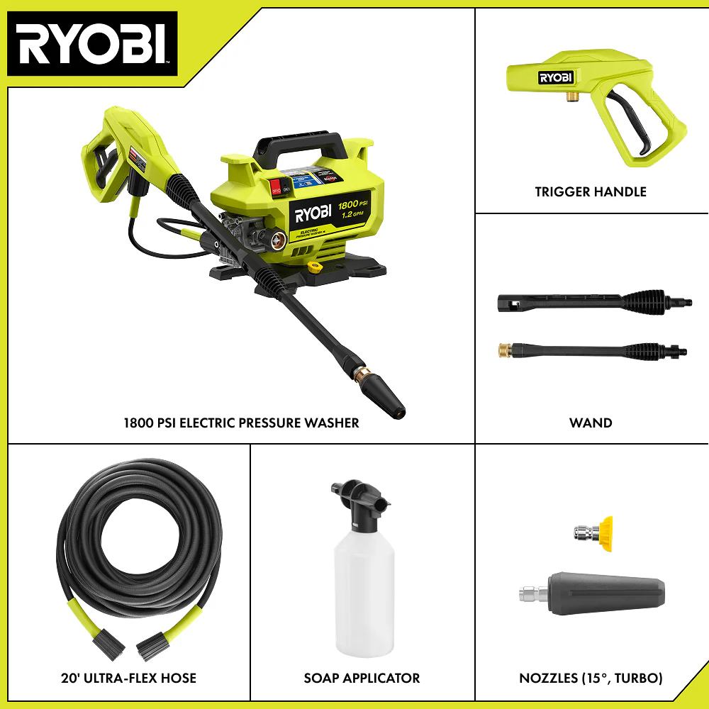 1800 PSI 1.2 GPM Electric Pressure Washer - Image 3