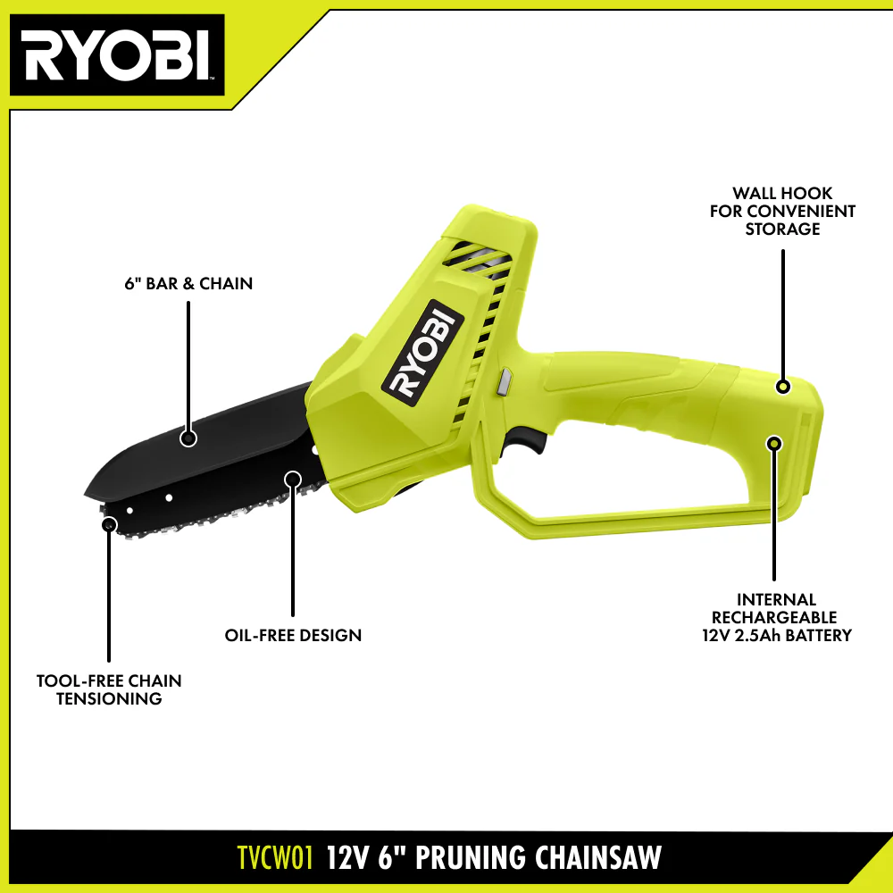 12V 6" Pruning Chainsaw - Image 2