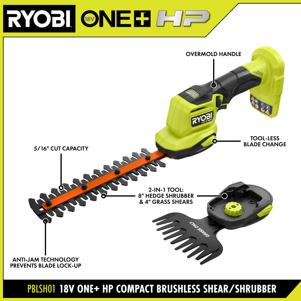 18V ONE+ HP Compact Brushless Shear/Shrubber Kit - Image 3